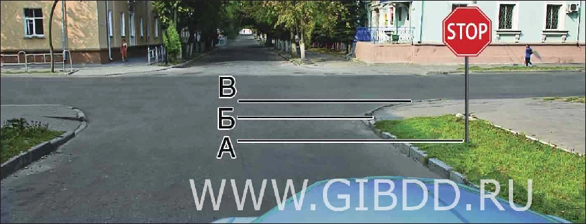 Дорожная ситуация к вопросу 2